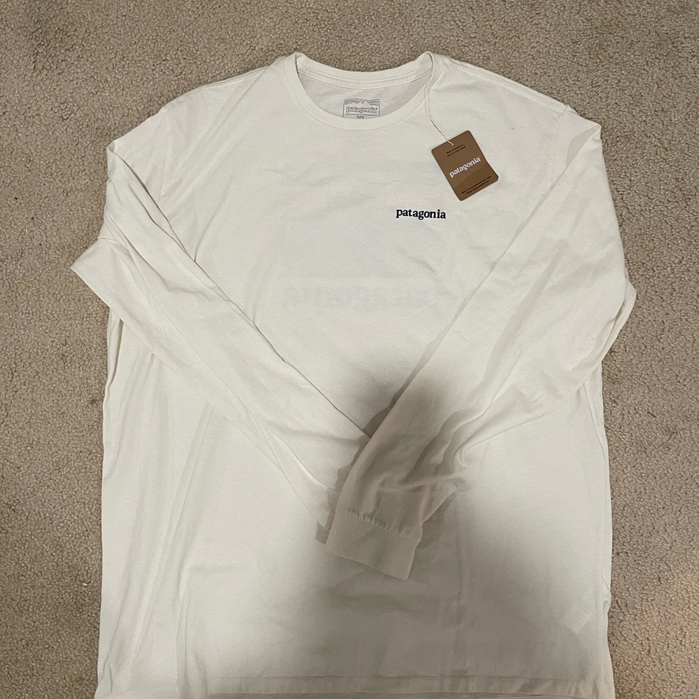 Patagonia Men's White Long Sleeve Shirt